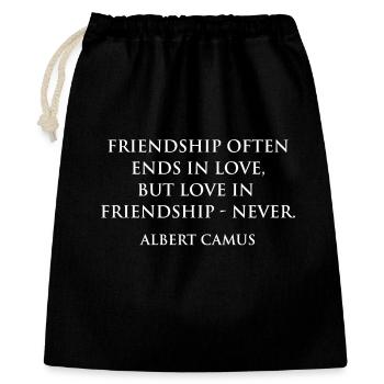Albert Camus Friendship Love Paradox quote - Gift Bag 40 x 50 cm - black - Front