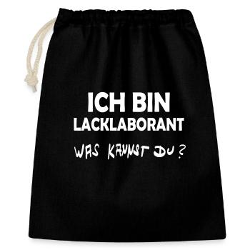 Beruf Lacklaborant - Geschenkbeutel aus Baumwolle (40 x 50 cm) - Schwarz - Vorne