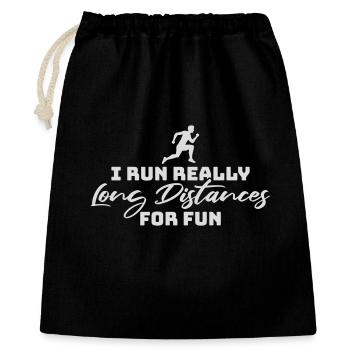 Je cours de très longues distances pour un marathon amusant - Sac cadeau 40 x 50 cm - noir - Devant
