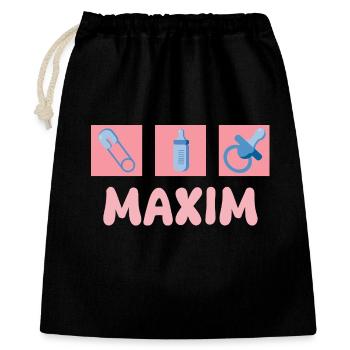 Cadeau pour Maxim - Sac cadeau 40 x 50 cm - noir - Devant