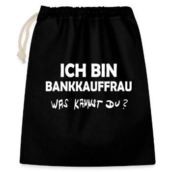 Profession: Bank clerk - Gift Bag 40 x 50 cm - black - Front