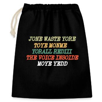 JONE WASTE YORE TOYE MONME YORALL REDIII THE VOICE - Gift Bag 40 x 50 cm - black - Front
