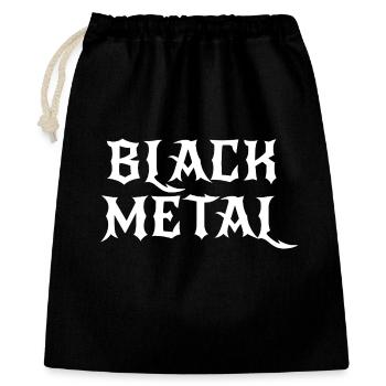 Black Metal logo design - Gift Bag 40 x 50 cm - black - Front