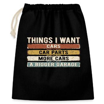 Humour Voiture Garage Vintage | Cadeau Mecano - Sac cadeau 40 x 50 cm - noir - Devant