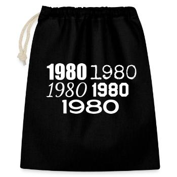 1980 - Sac cadeau 40 x 50 cm - noir - Devant