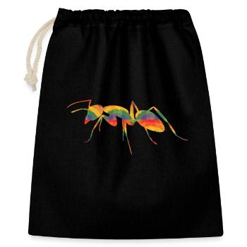Fourmis colorées - Sac cadeau 40 x 50 cm - noir - Devant
