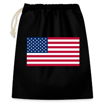 drapeau des Etats Unis - Sac cadeau 40 x 50 cm - noir - Devant
