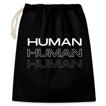 Human - Gift Bag 40 x 50 cm - black - Front