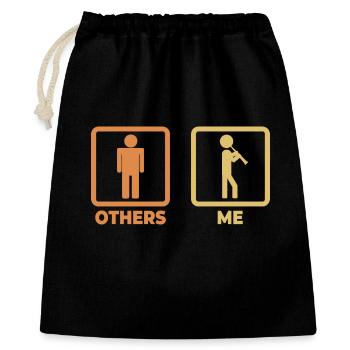 Drôle de clarinettiste - Sac cadeau 40 x 50 cm - noir - Devant