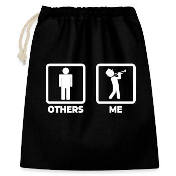 Figurines de bâton de trompettiste - Sac cadeau 40 x 50 cm - noir - Devant