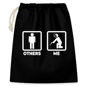 Figurine bâton de soudeur - Sac cadeau 40 x 50 cm - noir - Devant