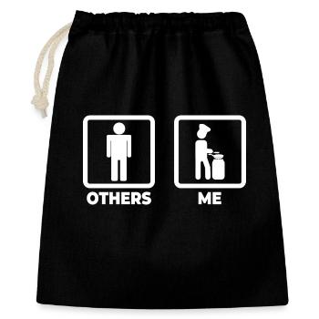 Figurine de chef bâton - Sac cadeau 40 x 50 cm - noir - Devant