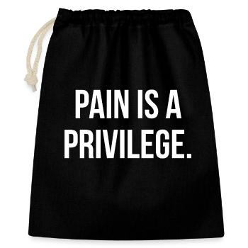 LA DOULEUR EST UN PRIVILÈGE. | Greyline Officiel - Sac cadeau 40 x 50 cm - noir - Devant