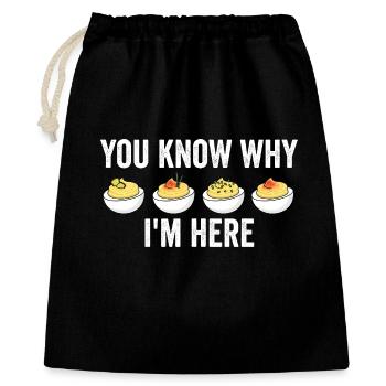 You know why I'm here: Thanksgiving Sink - Gift Bag 40 x 50 cm - black - Front