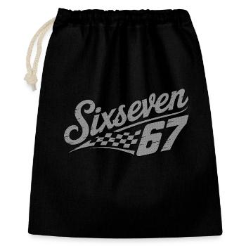 Six Sept Drapeau à damier - Sac cadeau 40 x 50 cm - noir - Devant