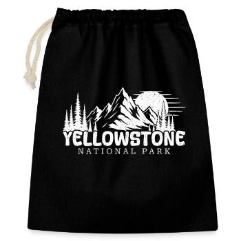 Yellowstone National Park Hiking Hiker - Gift Bag 40 x 50 cm - black - Front