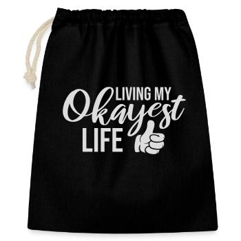 Vivre ma vie la plus correcte Drôle de dicton, médiocre - Sac cadeau 40 x 50 cm - noir - Devant