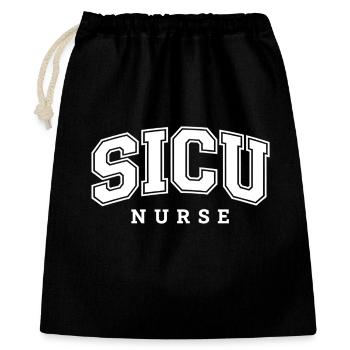 Infirmière en SICU - Unité de soins intensifs chirurgicaux - Sac cadeau 40 x 50 cm - noir - Devant