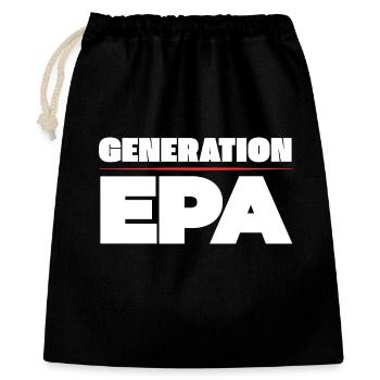 Generation EPA - Geschenkbeutel aus Baumwolle (40 x 50 cm) - Schwarz - Vorne