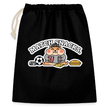 Funny Soccer Hamster match | Football Snack Fan - Gift Bag 40 x 50 cm - black - Front