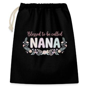 Nana Granny Flowers Gift Grandma Cute - Gift Bag 40 x 50 cm - black - Front