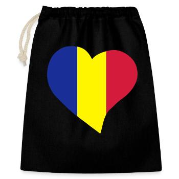 Romanian heart - Gift Bag 40 x 50 cm - black - Front