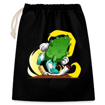 Smoke weed, not cigarettes - Gift Bag 40 x 50 cm - black - Front