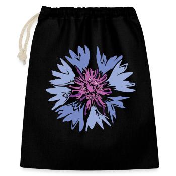 Wiesenblume Wildblumen Natur Wiese Blumenbeet - Geschenkbeutel aus Baumwolle (40 x 50 cm) - Schwarz - Vorne