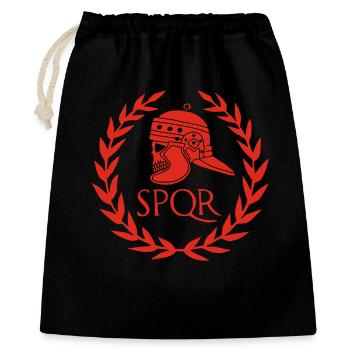 Empire romain et crâne rouge - Sac cadeau 40 x 50 cm - noir - Devant