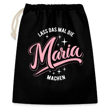 Que Marie le fasse - jour du nom - Sac cadeau 40 x 50 cm - noir - Devant