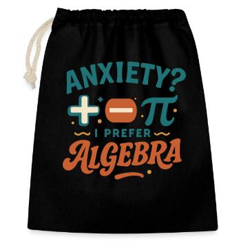 Algebra statt Angst - Geschenkbeutel aus Baumwolle (40 x 50 cm) - Schwarz - Vorne
