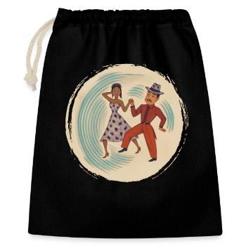 DANCER LOVERS #2 – nette Leute - Geschenkbeutel aus Baumwolle (40 x 50 cm) - Schwarz - Vorne