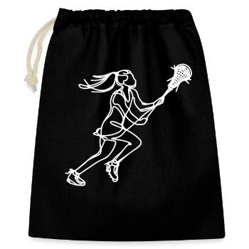 Women's Lacrosse - Gift Bag 40 x 50 cm - black - Front