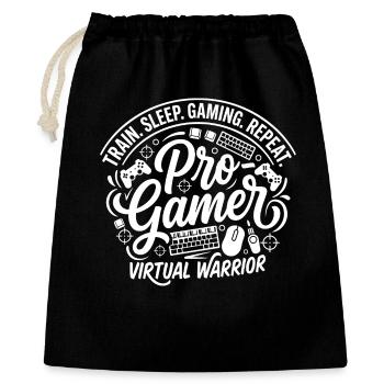 Pro Gamer Virtual Warrior Kreis - Geschenkbeutel aus Baumwolle (40 x 50 cm) - Schwarz - Vorne