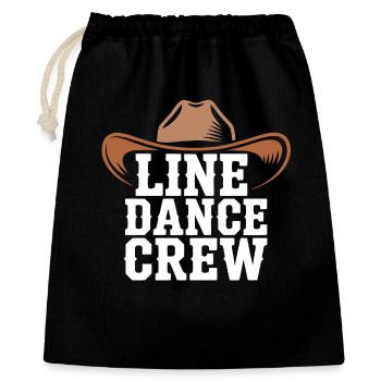 Line Dance Crew Cowboy Hat - Geschenkbeutel aus Baumwolle (40 x 50 cm) - Schwarz - Vorne