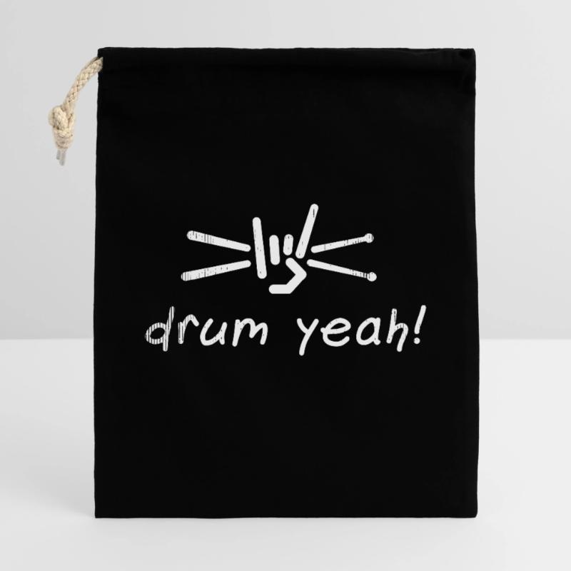 Drum Yeah! Energetic Drum Pattern Illustration Gift Bag 40 x 50 cm