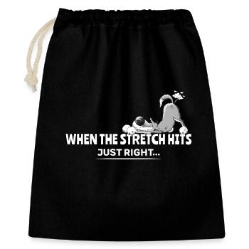 When Th Strecht Hits Just Right Wolf Pupsst - Gift Bag 40 x 50 cm - black - Front