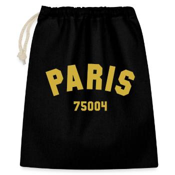 4e arrondissement de PARIS - Sac cadeau 40 x 50 cm - noir - Devant