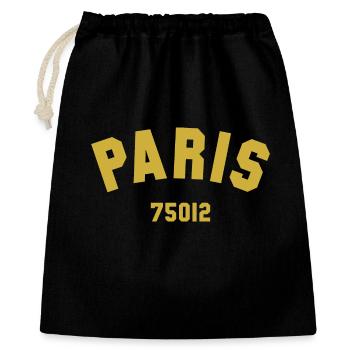 12e arrondissement de PARIS - Sac cadeau 40 x 50 cm - noir - Devant