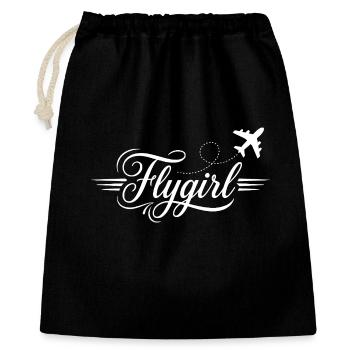 Scénario de Flygirl avec Flourish d’Avion - Sac cadeau 40 x 50 cm - noir - Devant