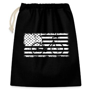 Bicycle American Flag - Gift Bag 40 x 50 cm - black - Front