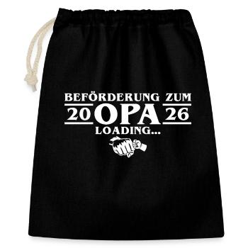 Annonce de la grossesse - Papy en devenir 2026 - Sac cadeau 40 x 50 cm - noir - Devant