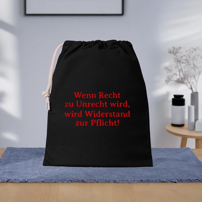 Le bien devient mal, la résistance devient un devoir Sac cadeau 40 x 50 cm