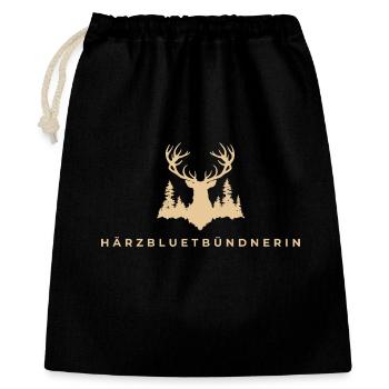 Härzbluetgraubünden - Sac cadeau 40 x 50 cm - noir - Devant