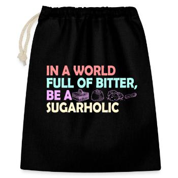 Citation de Sugarholic World - Sac cadeau 40 x 50 cm - noir - Devant