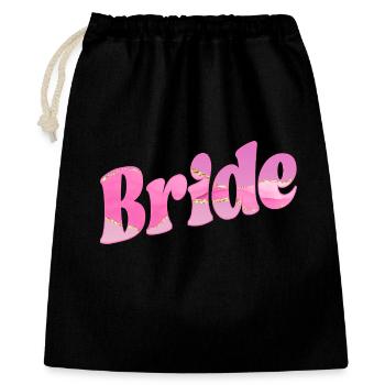 Bride Wedding - Gift Bag 40 x 50 cm - black - Front