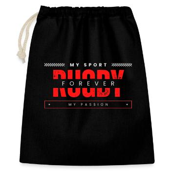 Rugby forever my sport my passion - Gift Bag 40 x 50 cm - black - Front