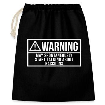 Raton laveur - Sac cadeau 40 x 50 cm - noir - Devant