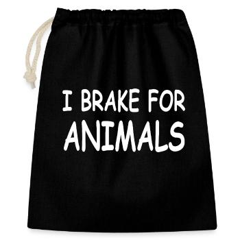 Animaux - Sac cadeau 40 x 50 cm - noir - Devant