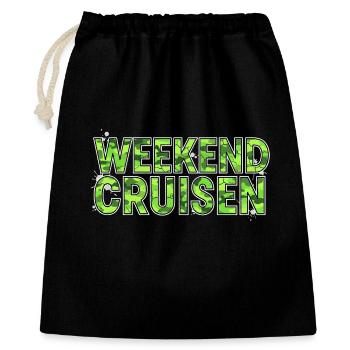 Weekend Cruisen Tuning Scene Car Meet - Gift Bag 40 x 50 cm - black - Front